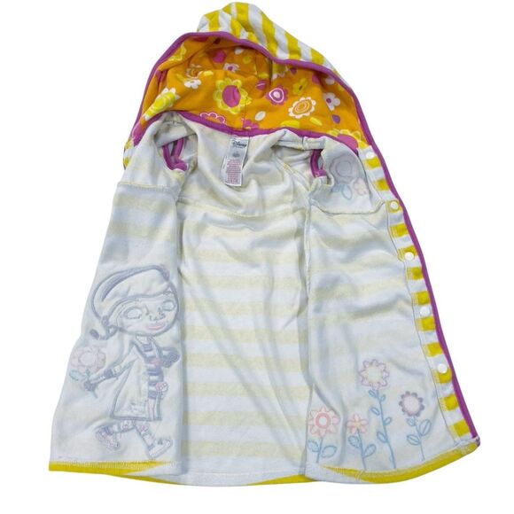 Disney Store Doc McStuffins Girl Swim Hooded Cover Up Terry Robe Toddler Size 3 - Picture 3 of 12